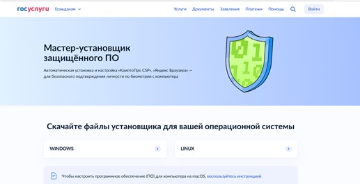 Подтверждение личности по биометрии 